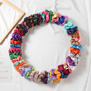 Groothandel Goedkope Zwarte Satijn <span class=keywords><strong>Scrunchie</strong></span> Haar Scrunchies Kids Zijde Haar Scrunchies Voor Dik Haar - Product Image 4