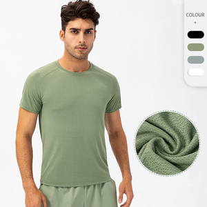 Camiseta holgada para correr para hombre, ropa deportiva de secado rápido, informal, de manga corta, de licra, de gran tamaño, para gimnasio - Product Image 1