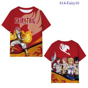 18 diseños <span class=keywords><strong>Fairy</strong></span> <span class=keywords><strong>Tail</strong></span> <span class=keywords><strong>Natsu</strong></span> Lucy Erza Material de seda de leche gris camiseta de mujer Anime camisas de hombre para niños - Product Image 5