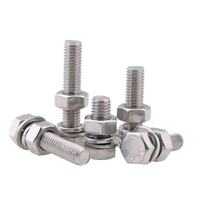 Assortiment de boulons à tête hexagonale, d'écrous et de rondelles plates à ressort en acier inoxydable super duplex M24 M40 2507 2205 904L 1.4410 pour usage intensif