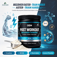 Poudre de Pré-Entraînement Personnalisée pour le Développement Musculaire, Service OEM ODM, Créatine Monohydrate, BCAA, Électrolytes, Poudre Instantanée, Énergie pour Adultes