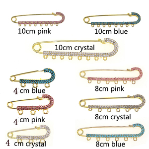 Broches de Perlas Doradas con Baño de Oro y Plata de 8cm, 9cm y 10cm con 6, 7 y 8 Lazos, Broches Grandes para Niños, Decoración Islámica - Product Image 5