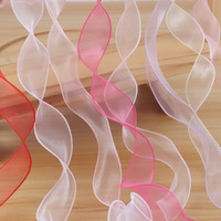 1 Rouleau de 10 Yards de Ruban en Fil de Soie Effet Queue de Poisson de 4 cm, 100% Polyester, Imprimé Feuille d'Argent, Couleur Unie, Mousseline Transparente, pour Bouquet Floral et Cadeau
