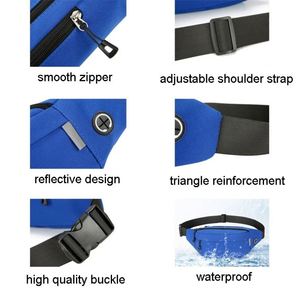 Sac banane léger pour homme avec logo personnalisé, faible MOQ, imperméable, pour voyage, sport décontracté, sac messager professionnel - Product Image 4