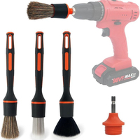 Lot de 3 brosses de nettoyage pour perceuse, kit de brosses de detailing automobile en poils de sanglier pour le nettoyage des interieurs de voiture, des jantes et des interstices – Vente en gros