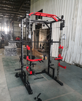 Équipement de fitness OEM pour la maison et la salle de sport, robuste, avec poids libres, cage de musculation multifonction réglable, rack de squat profond et machine Smith