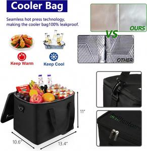 Collapsible <b>Trunk</b> for Car With Insulated Leak Proof Cooler Bag, 3 Compartments Suv Cargo Organizer Removable Dividers Custom - Product Image 3