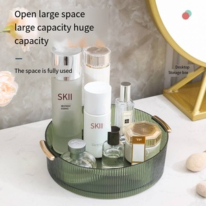 Boîte de rangement rotative <span class=keywords><strong>à</strong></span> 360 degrés pour maquillage, étagère de bureau pour soins de la peau, support antidérapant pour assaisonnements de cuisine et outils de salle de bain - Product Image 2