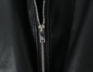MYST&amp;ZA Women's Clothing 25 Autumn New Style Fashionable Casual Versatile Stand-up Collar <strong>Long</strong> Loose Pu Imitation <strong>Leather</strong> <strong>Jacket</strong> - Product Image 5