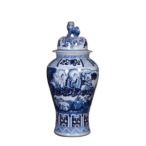 Jarrón de cerámica antiguo grande pintado a mano Jingdezhen, orquídeas y flores de ciruelo, cerámica de porcelana de estilo chino - Product Image 5