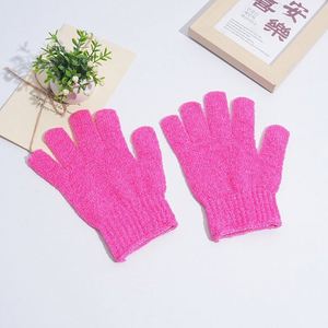 Gants de bain à cinq doigts, serviette de douche exfoliante pour le corps, pour enfants et usage domestique, gants de nettoyage élastiques pour le dos - Product Image 5