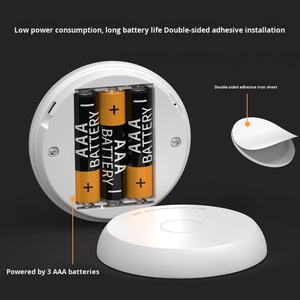 ไฟกลางคืน LED RGB 13 สี สไตล์โมเดิร์นมินิมอล พร้อมรีโมทคอนโทรล ปรับความสว่างได้ ใช้แบตเตอรี่ AAA วัสดุ PC สำหรับตู้เก็บของและห้องนั่งเล่น - Product Image 4