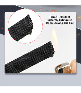 PET 편조 슬리브 내열 확장 와이어 보호 브레이드 슬리브 케이블 블랙 PET 편조 케이블 슬리브 - Product Image 4