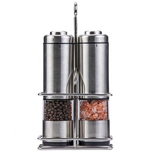 Moulin à sel et à poivre électrique, w, en acier inoxydable, pour la cuisine - Product Image 1