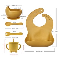Ensemble de bol et bavoir en Silicone pour bébé, OEM, sans BPA, Design d'usine, prix moins cher