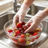 Gants jetables imperméables en CPE/PE de qualité alimentaire, épaisseur moyenne, pour barbecue, grillades, manipulation des aliments et charcuterie