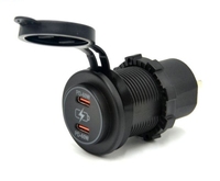DC 12V-24V double USB-C PD 60W chargeur rapide étanche pour voiture bateau Marine moto RV ATV camion