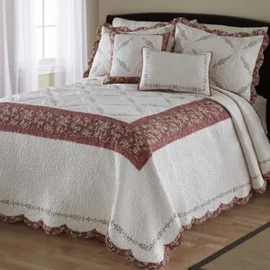 1500T Microfiber Cheap Embroidery Turkish Bedspread Bedsheet Embroidered Bedspreads Air Conditioning Quilt For Home