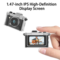 Mini caméra OEM DC29S en cuir composite, carte SD, 5MP, vidéo 2K, partage instantané Android, batterie intégrée 200mAh, écran LCD IPS 1,47 pouces, USB-C