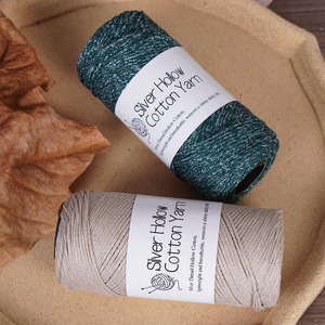 Filato Fantasia All'ingrosso: Filato Cavo in Cotone Misto Lana Argentata di Alta Qualità per Lavorazione a Maglia, Accessori Abbigliamento, Tessili per la Casa, Abiti da Sposa - Product Image 6