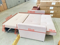 Canapé-lit moderne au design provincial Boîte de rangement pour trois chambres à coucher spacieuses et pliables Meubles de salon Tissu extensible d'usine