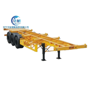 Semi-remorque à col de cygne 2 ou 3 essieux, châssis porte-conteneurs en acier de 20 à 40 pieds, vente de semi-remorques de 40 pieds - Product Image 4