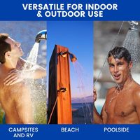 Robinet de douche robuste à fermeture automatique en laiton chromé sans plomb avec chaîne de tirage, raccords FIP 1/2 pouce