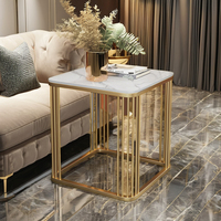Offres Spéciales Tables d'appoint de luxe simples et modernes Table basse en verre convertible Table d'appoint de canapé pour salon meubles de maison
