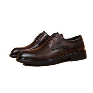 Nouvelle collection printemps, chaussures en cuir pour hommes, cuir véritable, chaussures de ville et décontractées, chaussures Derby formelles, chaussures de travail et de déplacement - Product Image 2