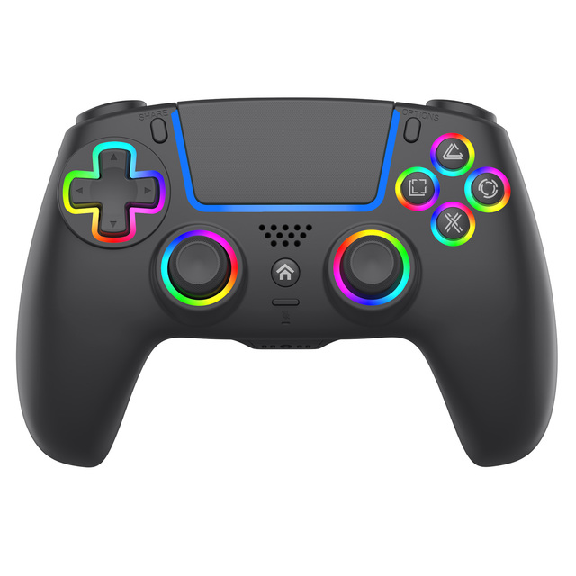 RGB Lighting Six-Axis Back Trigger Buttons Wireless BT Controller with Vibration Motor for PS5 & PC