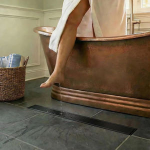 Desagüe de Ducha de 12 Pulgadas 2 en 1 con Inserto para Azulejos, Negro Mate, Acero Inoxidable 304 - Product Image 2