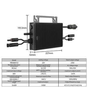 Mới Đến 2000W 2250W Micro Năng Lượng Mặt Trời Lai Biến Tần Duy Nhất Giai Đoạn AC Lưới Gắn Biến Tần Di Động Ứng Dụng Điều Khiển Thông Minh Micro Biến Tần - Product Image 4