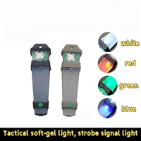 Lampe Tactique LED V-Lite pour Casque avec Velcro – Élément pour Airsoft/CS, Signal de Survie et Utilisation Nocturne Étanche