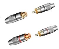 Connecteurs audio/vidéo RCA femelles populaires HY en nickel plaqué argent/or, montage sur panneau, modèle multimédia HY81678, type droit/en angle