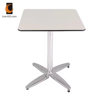 Ensemble de table à manger pliable Table de patio pliante moderne en aluminium HPL blanc Table à manger d'extérieur pour café