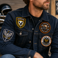 Badge d'identité personnalisé de précision 0,1 mm : Écusson de club brodé haute définition 12 000 points pour vestes et uniformes AWELLS