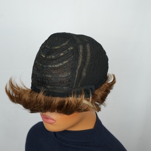 วิกผมทรงพิกซี่คัท ทำจากผมแท้สำหรับผู้หญิง วิกผมทรงพิกซี่คัทแบบสั้นเป็นชั้นๆ พร้อมหน้าม้า น้ำหนักเบา ไม่ต้องใช้กาว ผลิตด้วยเครื่องจักรทั้งหัว วิกผมสั้น - Product Image 6