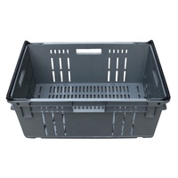 JOIN Panier à fruits et légumes en plastique coloré, type boîte, en maille, 600*400mm, caisses de stockage empilables pour la récolte agricole