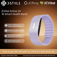 Bracelet connecté intelligent JCVital 2501 SDK APL OEM ODM avec tableau de bord de santé alimenté par l'IA, bracelet de fitness, moniteur SpO2