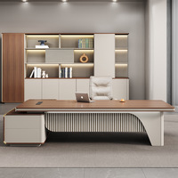 Bureau de direction modulaire convertible de luxe, mobilier de bureau moderne en bois fait main, garantie 3 ans, vente en gros