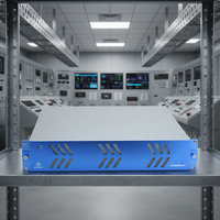 Boîtier de montage en rack 2U personnalisé en tôle d'aluminium, fabrication sur mesure, châssis pour projet électronique, armoire de commutation IP54 OEM bleue