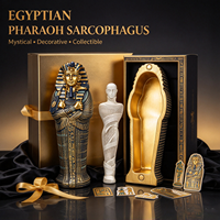 Petite statue du sarcophage de Toutankhamon, figurine de momie de tombe égyptienne ancienne, objet décoratif en résine pour étagère, bureau, maison