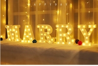 Lettres lumineuses LED pour enseignes, en plastique, à piles, IP65, blanc chaud, pour fêtes, anniversaires, bars, décorations de Noël, vente en gros