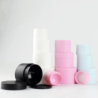 Pot de crème en plastique PP givré à double paroi de 5ml 10ml 15ml 30ml 50ml 100ml 150ml. 5g 10g 15g 30g 50g 100g 150g Cosmétique Contenir