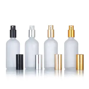 Cosmetic Packaging 5ml 10ml 15ml 30ml 50ml 100ml Empty Frosted Perfume Fine Mist Glass Spray Bottle With Gold Sprayer