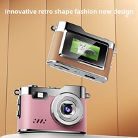 Kamera SLR Digital untuk Mahasiswa, HD, Travel, Kampus, Portabel, Kecil, Fokus Tetap, Kartu TF, Stabilisasi Gambar, D109, Entry-Level, untuk Wanita
