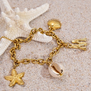 Pulsera de Acero Inoxidable con Baño de Oro de 18K, Joyería de Verano para Mujer, Estilo Instagram - Product Image 2