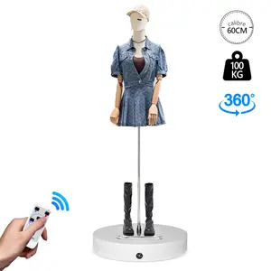 Turntable-BKL 60cm 24in 100kg 220lb Photo Capture 360 Rotary Display Stand Motorized Rotating Mannequin Base Turntable