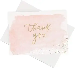Custom Gold Foil Thank You Card Set Thank You Cards card envelopes for Weddings Birthdays Bridal Business Baby