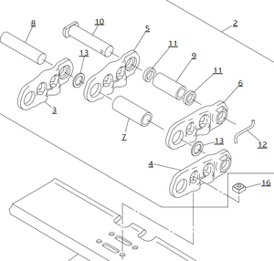 Ensamblaje de enlace de pista de chasis genuino MMA80370 KSA10420 para piezas de tren de rodaje de excavadora de, 1, 2, 1, 2, 2, 2, 2, 3, 2, 4 - Product Image 2